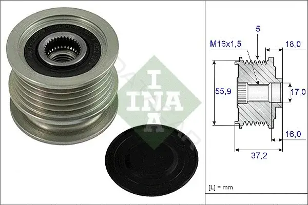 Шкив генератора INA 535000910