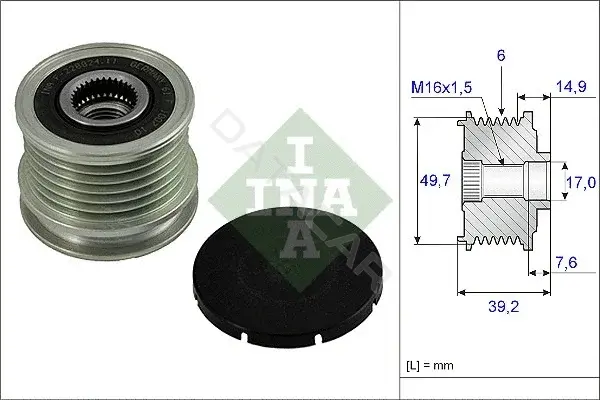Шкив генератора INA 535001510