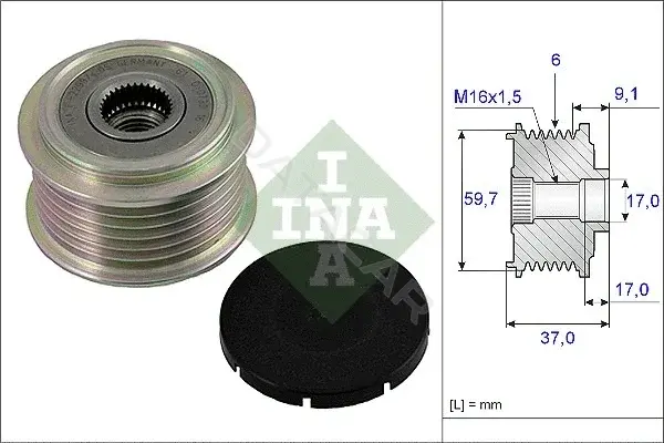 Шкив генератора INA 535001710