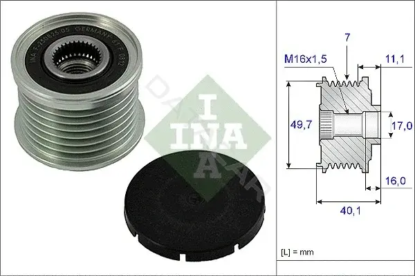 Шкив генератора INA 535002110