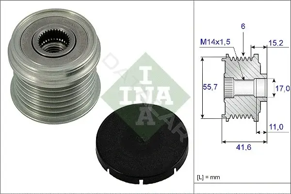 Шкив генератора INA 535002410