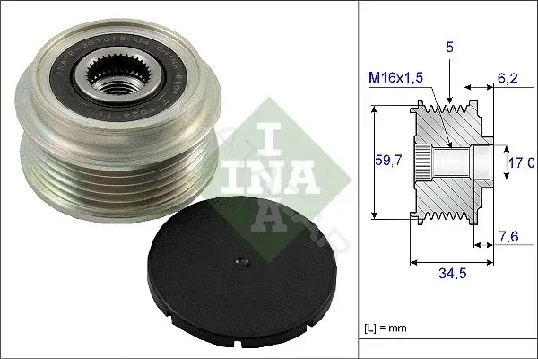 Шкив генератора INA 535003410