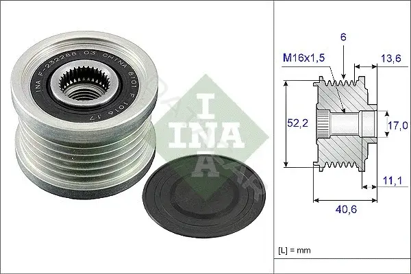 Шкив генератора INA 535004410