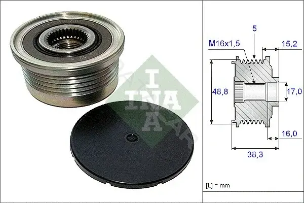 Шкив генератора INA 535004810