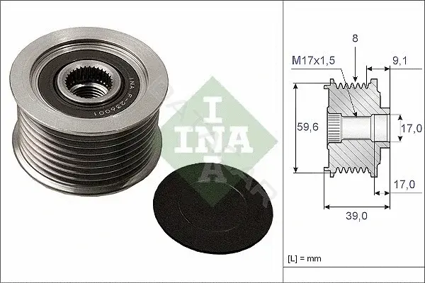 Шкив генератора INA 535004910