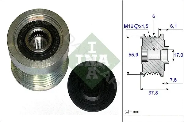 Шкив генератора INA 535007210