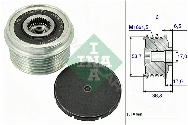 Шкив генератора INA 535007410