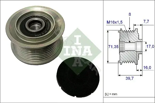 Шкив генератора INA 535007810