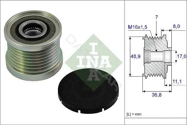 Шкив генератора INA 535008110