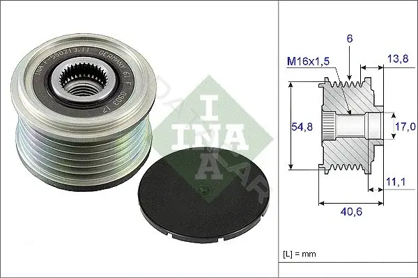Шкив генератора INA 535010210