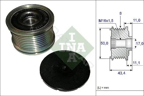 Шкив генератора INA 535010810