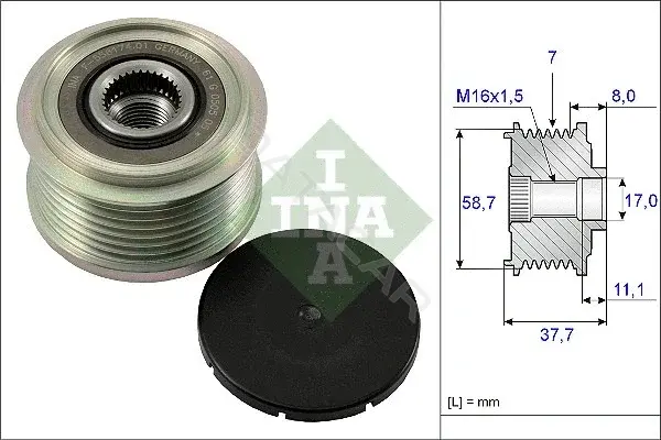Шкив генератора INA 535012810