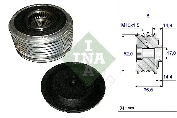 Шкив генератора INA 535012910