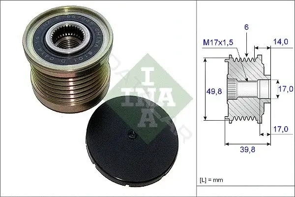 Шкив генератора INA 535014610