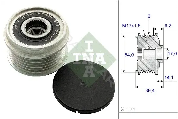 Шкив генератора INA 535015110