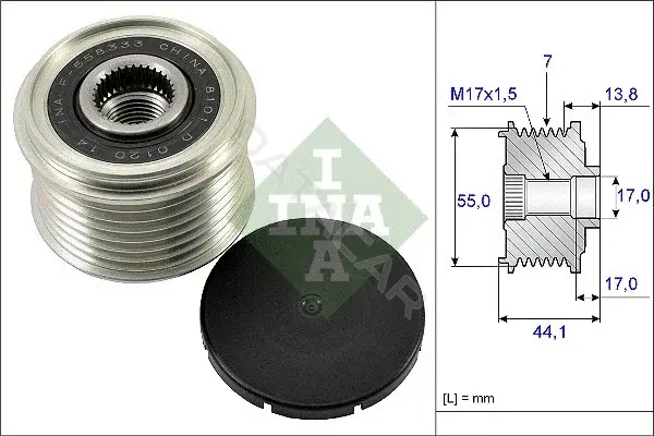 Шкив генератора INA 535016710