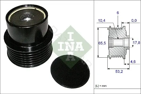 Шкив генератора INA 535019510
