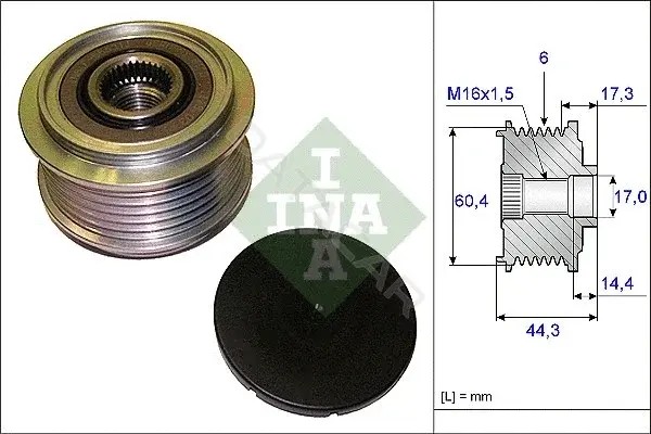 Шкив генератора INA 535020710