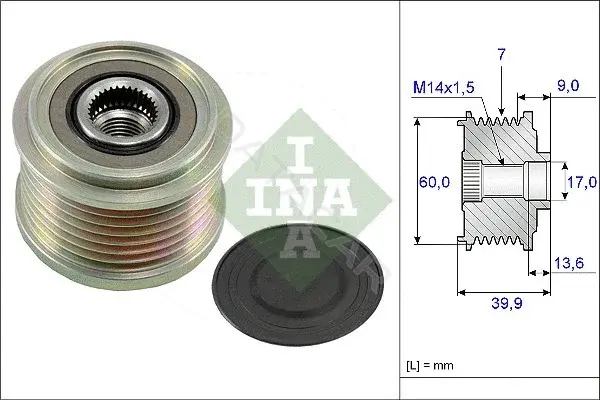 Шкив генератора INA 535021510
