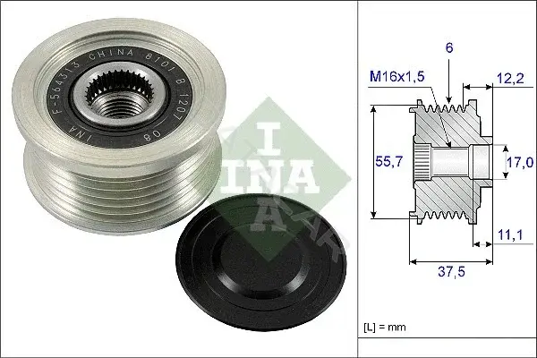 Шкив генератора INA 535022610