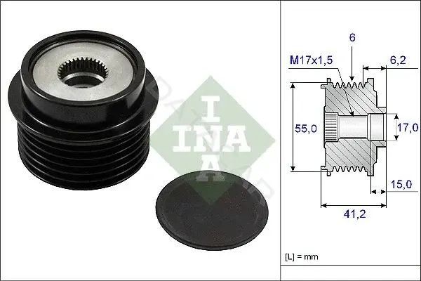 Шкив генератора INA 535023110