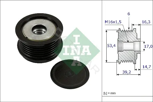 Шкив генератора INA 535023610