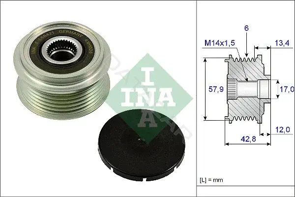 Шкив генератора INA 535024010