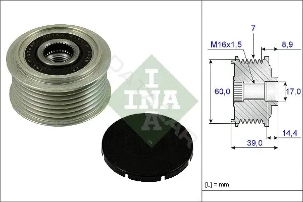 Шкив генератора INA 535024510