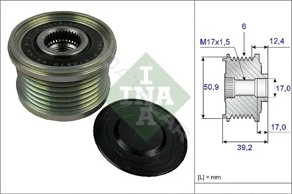 Шкив генератора INA 535024710
