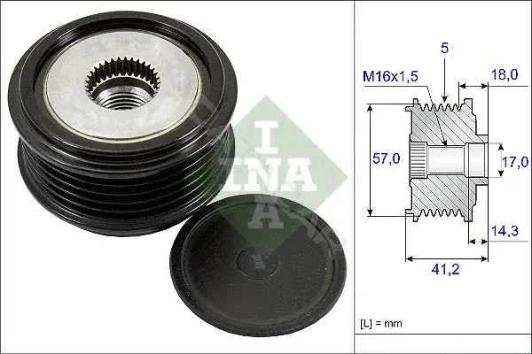 Шкив генератора INA 535024810