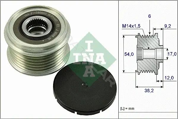 Шкив генератора INA 535026310