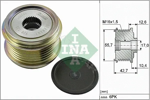 Шкив генератора INA 535027610