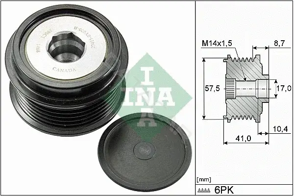 Шкив генератора INA 535028210