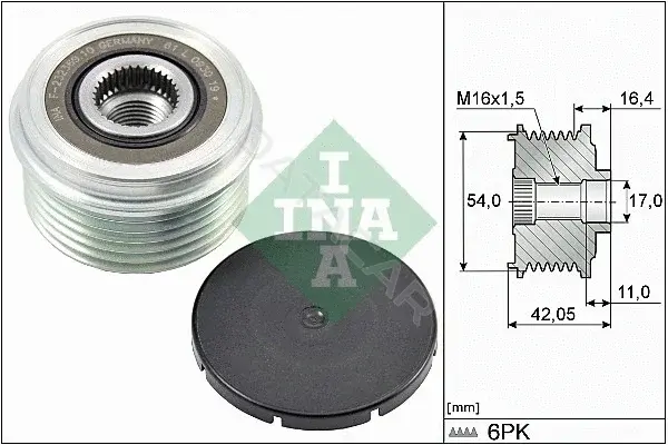Шкив генератора INA 535028510