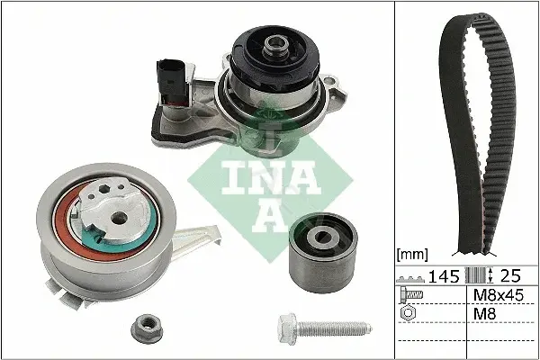 Комплект ГРМ с помпой INA 530066530
