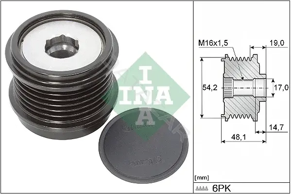 Шкив генератора INA 535031010
