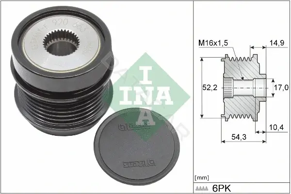 Шкив генератора INA 535034210