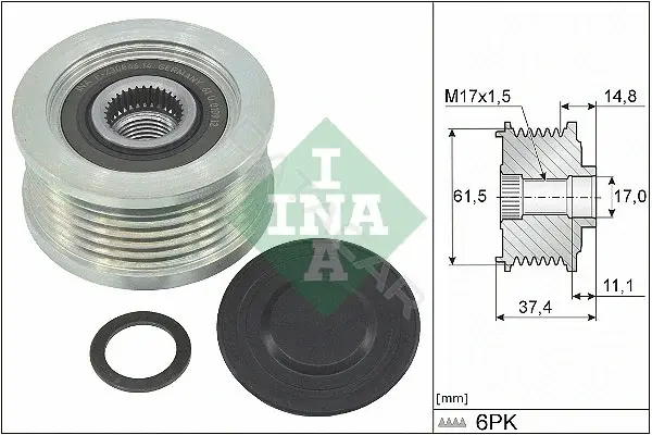 Шкив генератора INA 535034810
