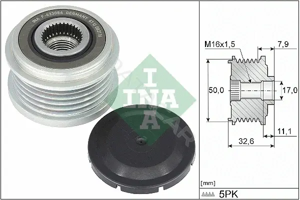 Шкив генератора INA 535035910