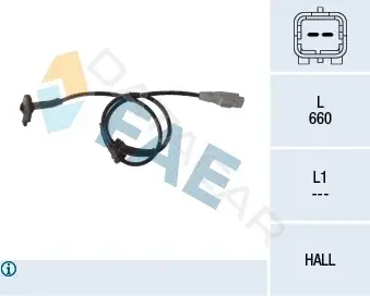 Датчик АБС FAE 78117
