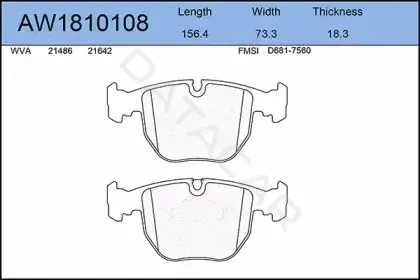 Тормозные колодки AYWIPARTS AW1810108
