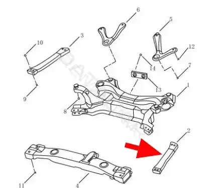 Балка подвески GEELY 4010002100