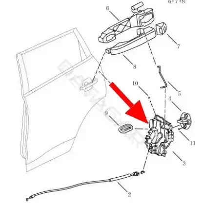 Замок двери GEELY 5083003600