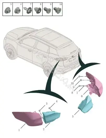 Гайка накладки панели GEELY JQ68983