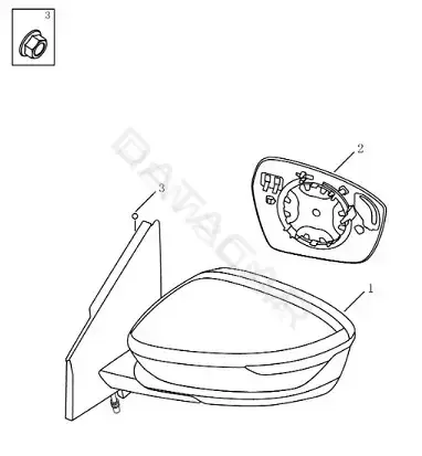 Наружное зеркало GEELY 6017138100