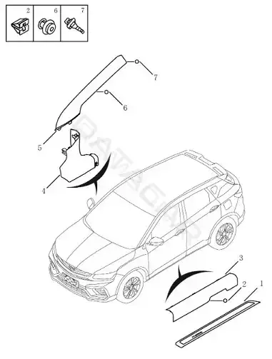 Обшивка стойки GEELY 6055046800742