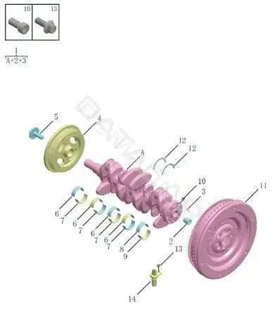Шкив коленвала GEELY 1040055300