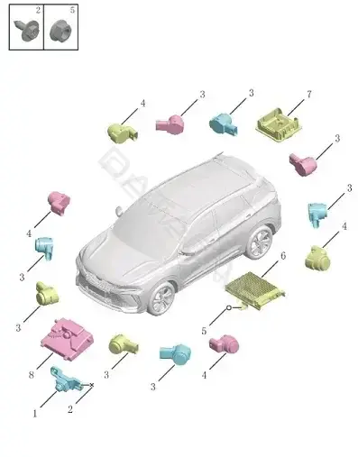 Блок управления парктрониками GEELY 7088094400