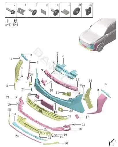 Накладка бампера GEELY 6010220200S44