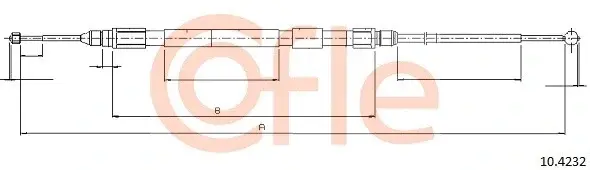 Трос ручника COFLE/TELCO 92.10.4232